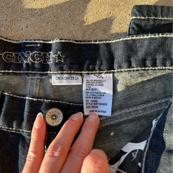 NWT Men’s Cinch Carter 2.4 Stretch Mid Rise Relaxed Fit Boot Cut Jeans (30x34) - Picture 8 of 12